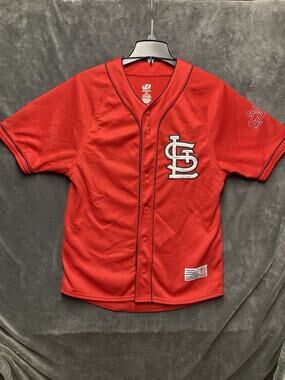St. Louis Cardinals Jersey Mens M(38-40) Red MLB Baseball Embroidered Streetwear